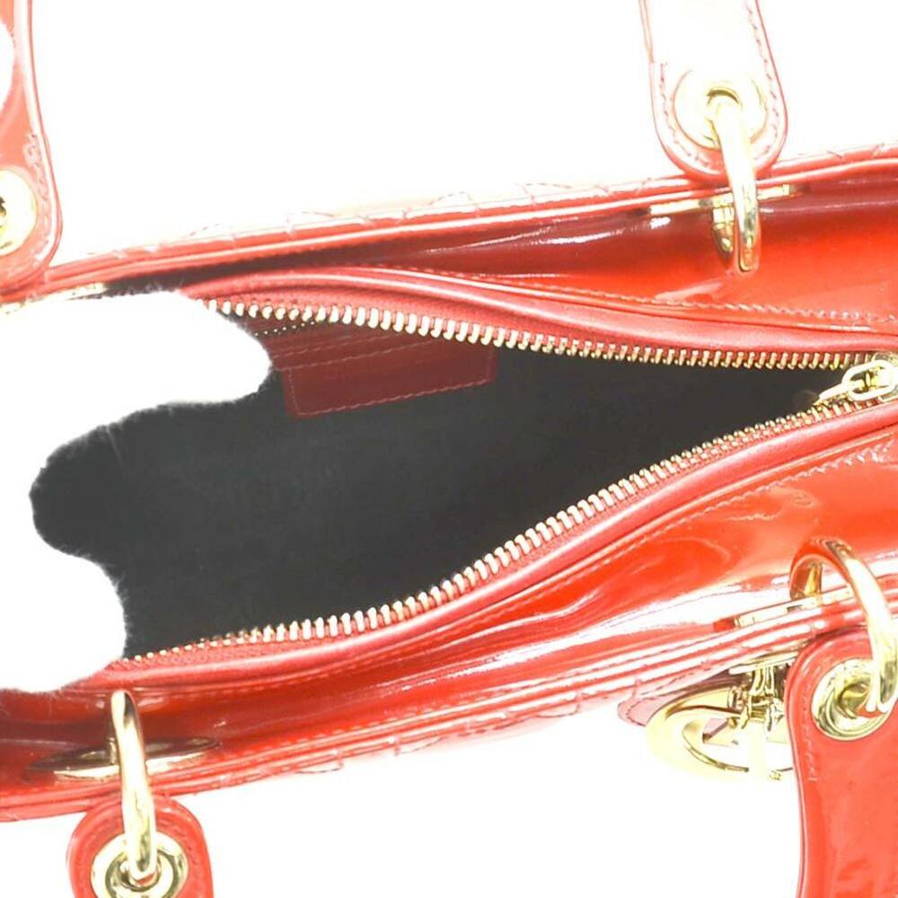 CHRISTIAN DIOR Red Leather Shoulder Bag - Picture 5 of 15